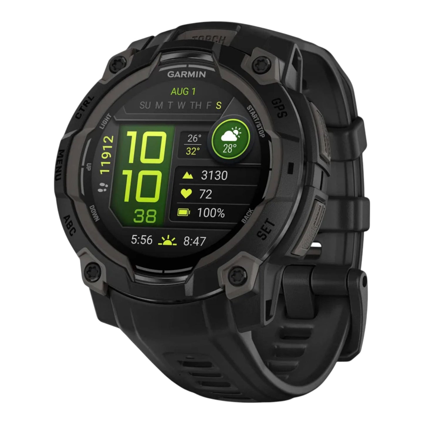 GARMIN - Instinct® 3 – 45 mm - AMOLED Noir avec bracelet noir - 010-02936-00