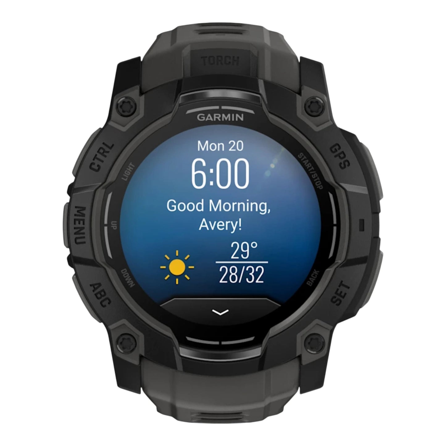 GARMIN - Instinct® 3 – 50 mm - AMOLED  Noir avec bracelet gris charbon - 010-03020-00