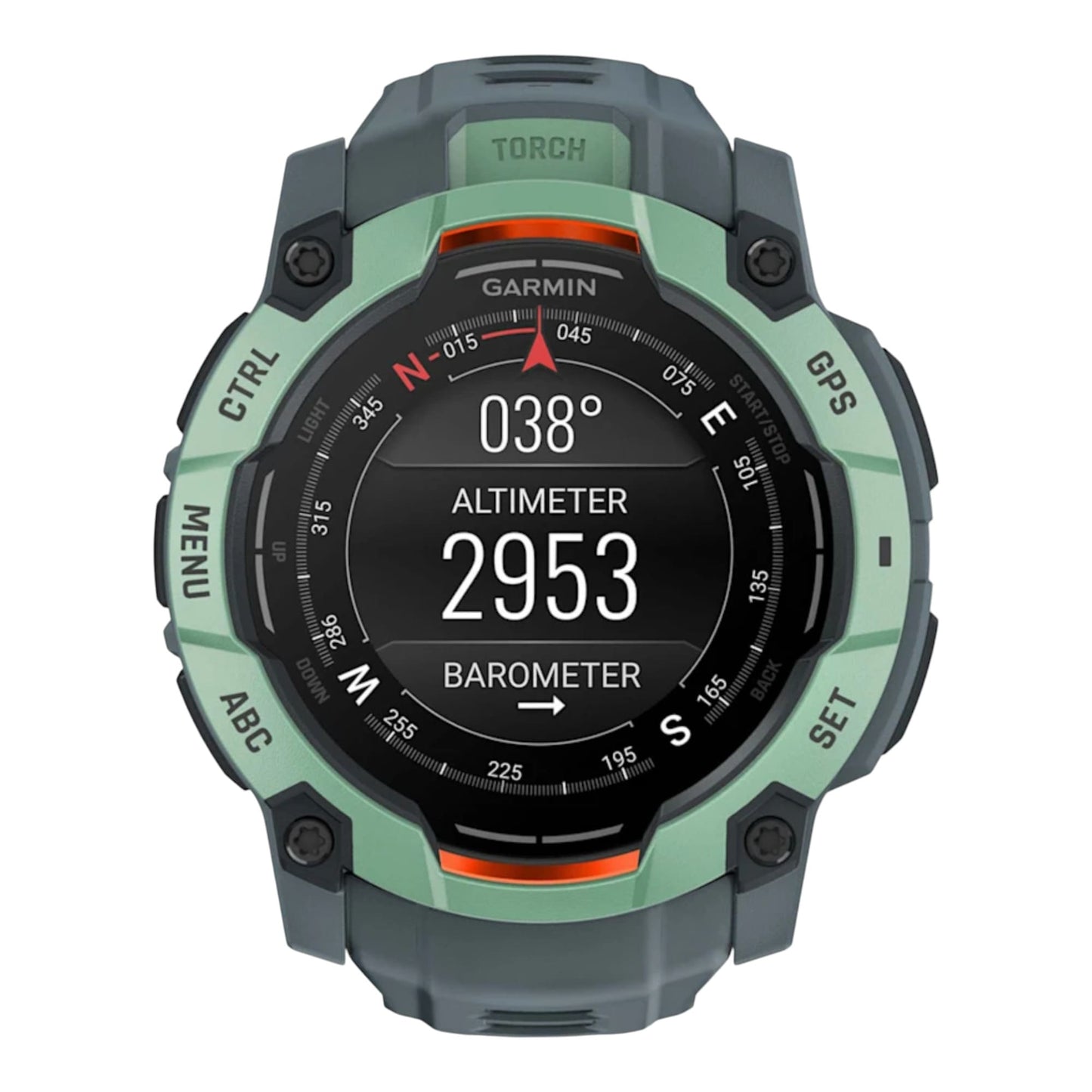 GARMIN - Instinct® 3 – 50 mm - AMOLED  Vert d'eau avec bracelet bleu crépuscule - 010-03020-01
