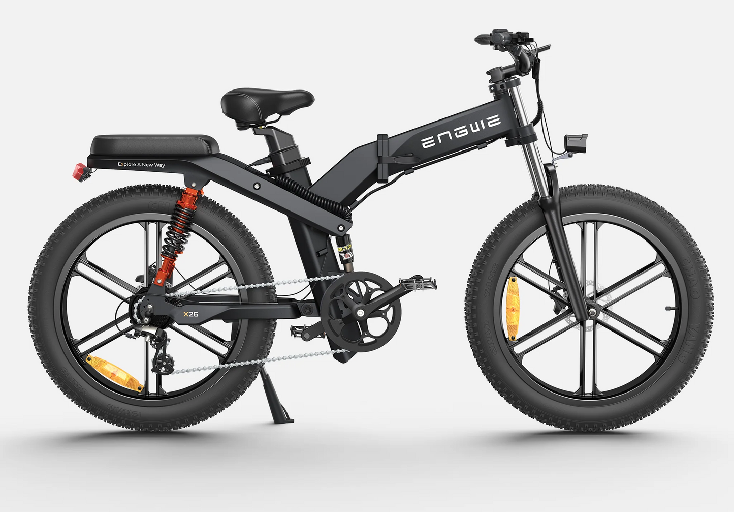 Engwe X26 1000W 26″ Fat Bike Pliable E-Mountain Bike Double Batteries