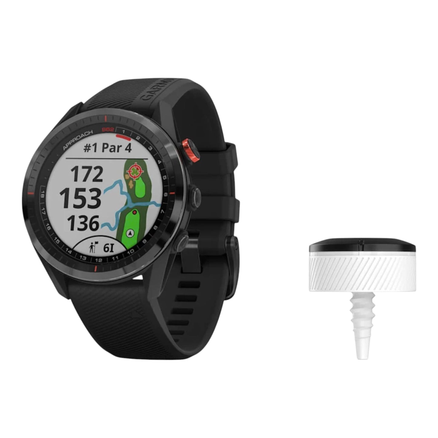 GARMIN - Approach® S62 Bundle  Céramique noir avec bracelet noir Pack  - 010-02200-02