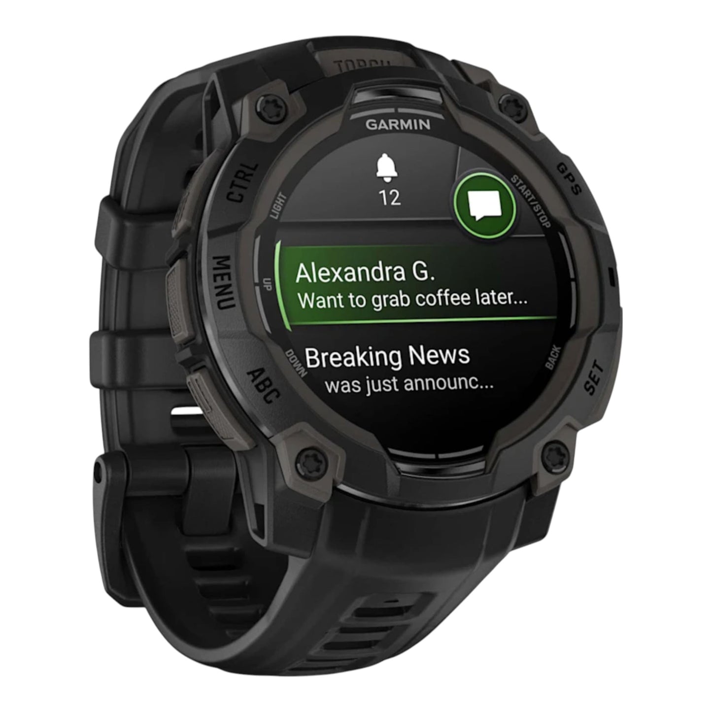GARMIN - Instinct® 3 – 45 mm - AMOLED  Noir avec bracelet noir - 010-02936-00
