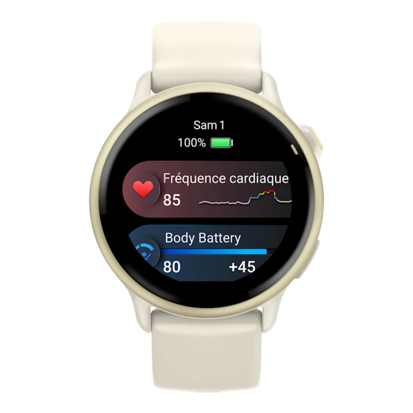 GARMIN - vívoactive® 6  Lunar Gold avec bracelet ivoire - 010-02985-01